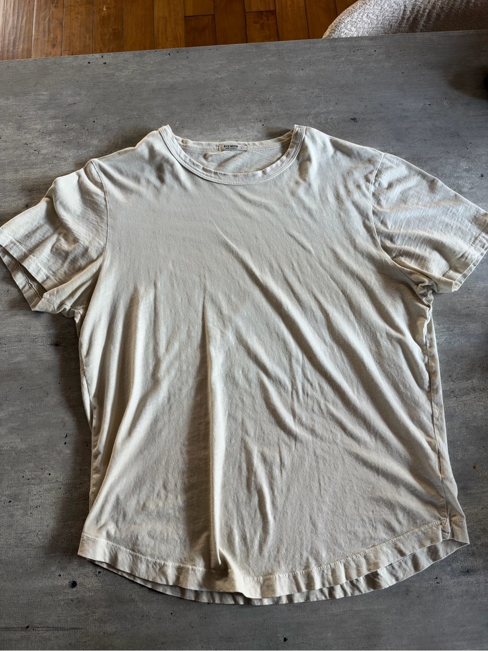 Men's Cream Short-Sleeve Crewneck T-Shirt